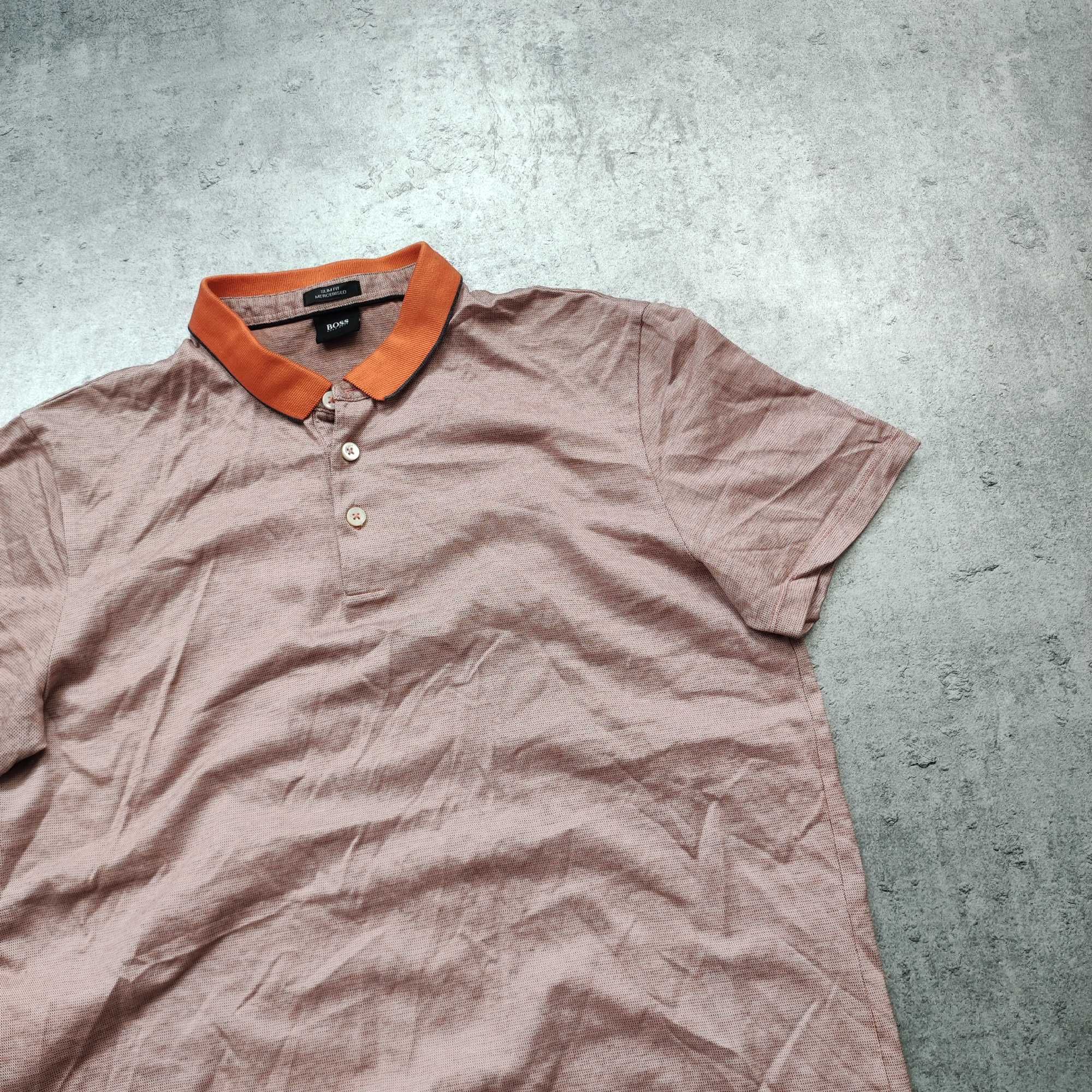 MĘSKA Koszulka Bawełna PREMIUM Elegancka Casual Hugo Boss Elegancka