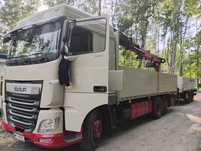 DAF 2016 HDS xf 440 atlas 145 dzwig budowlany z przyczepa tandem 2007