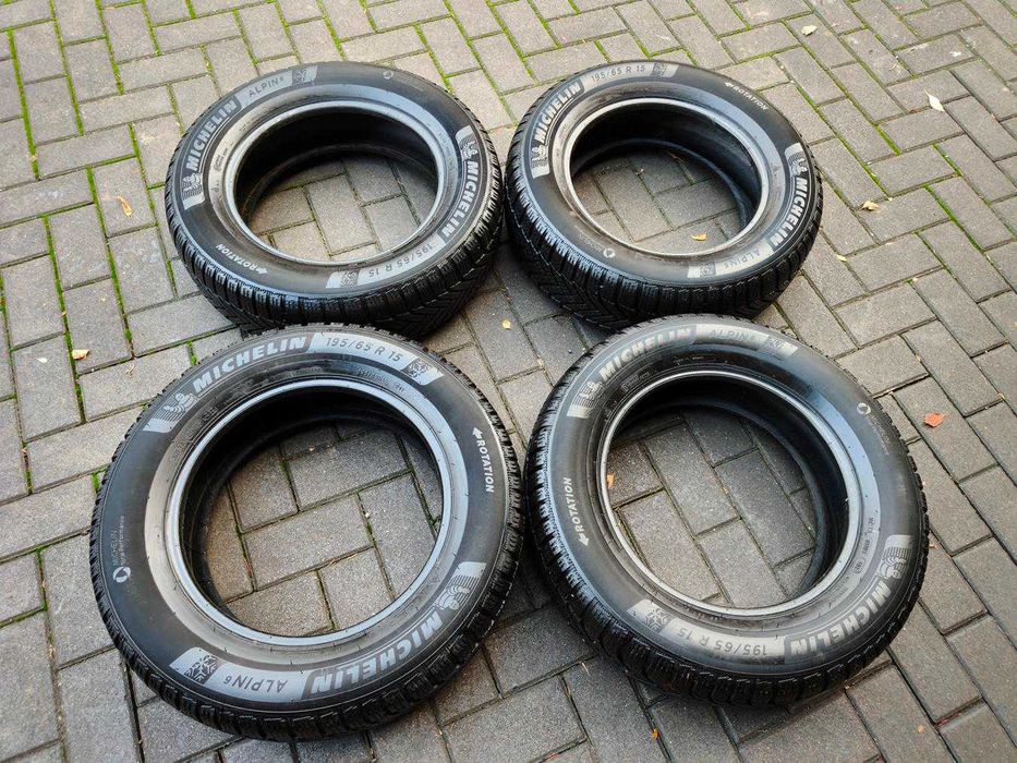 195/65 91T R15 MICHELIN ALPIN 6 2022r 7.5mm jak NOWE Zimowe 4szt Opony