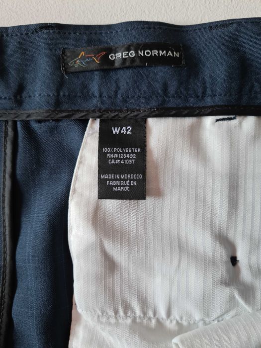 Greg Norman eleganckie krótkie spodenki szorty garniturowe wizytowe