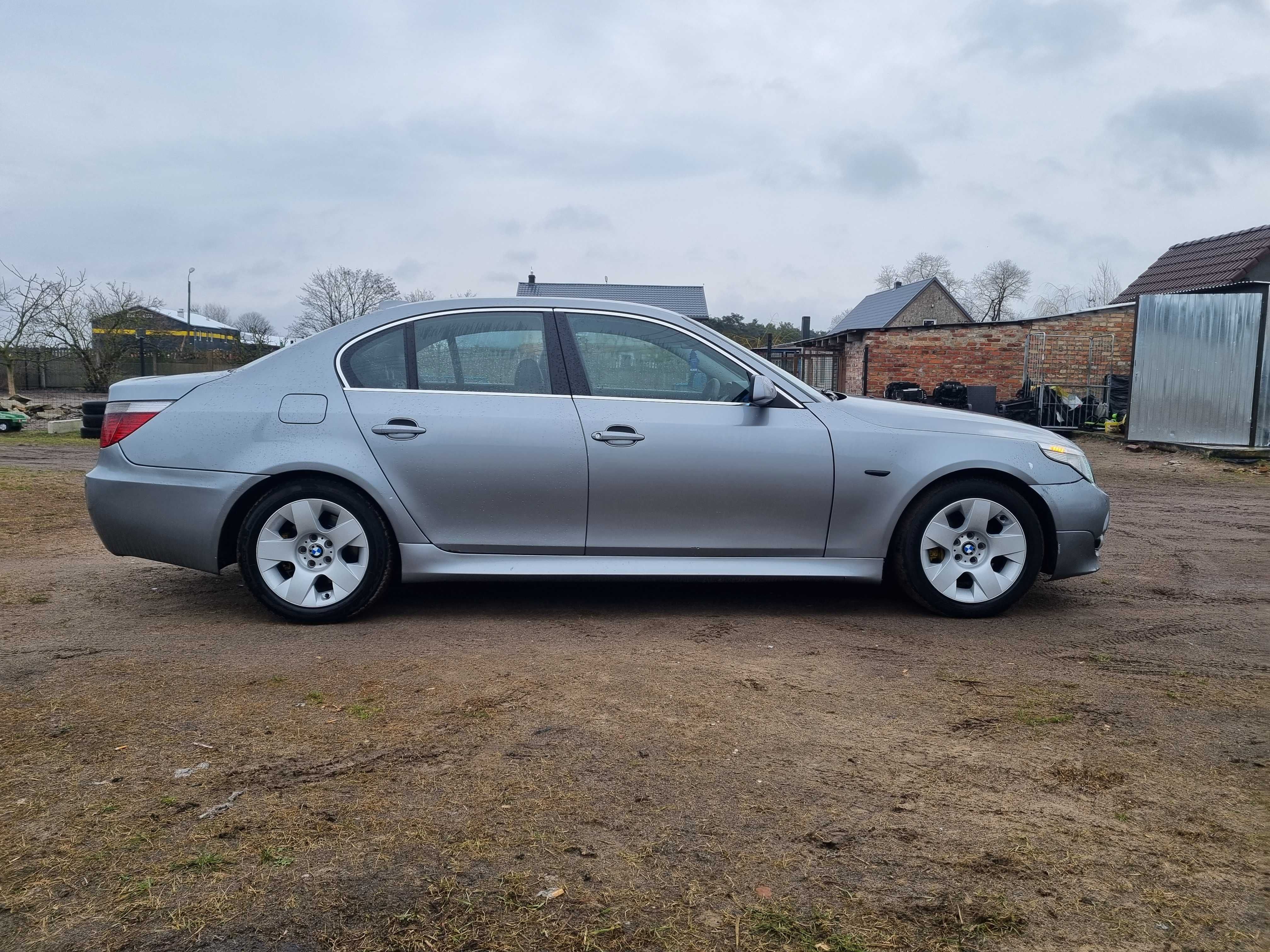 Bmw e60 m-pakiet 3.0d 218km  manual silbergrau A08/7 wszystkie czesci!