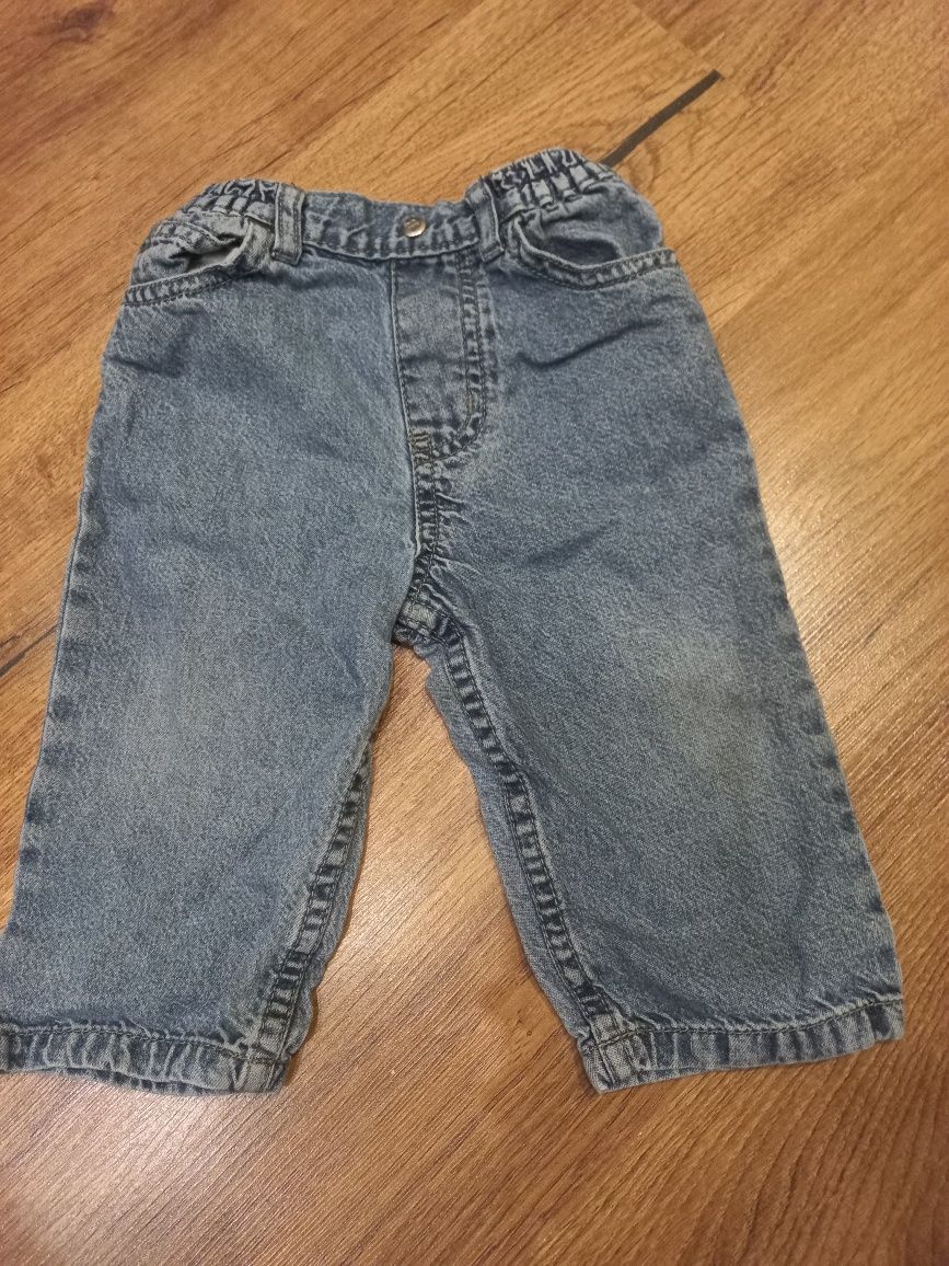 Jeansowe spodnie niemowlęce r68 george