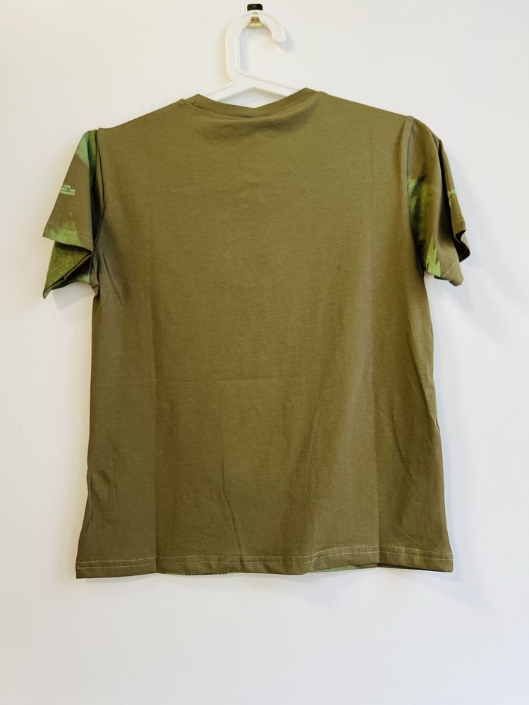 T-shirt chłopięcy khaki r.152/158