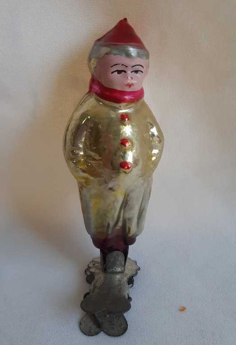 Елочная игрушка на прищепке Арлекин СССР