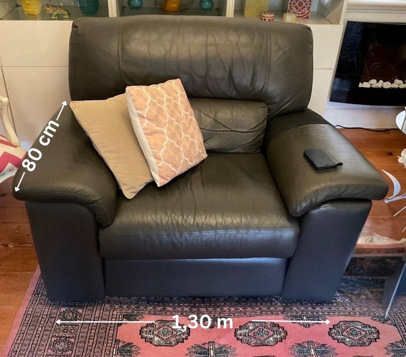 Sofas de pele com descanso automatico