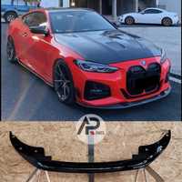 BMW G22 G23 Lip Aba Lamina Frontal Mperformance preto brilhante