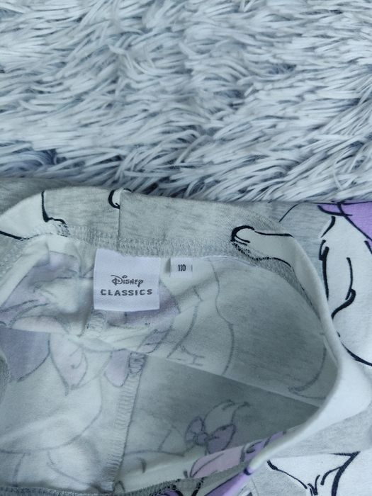 Zestaw dres Disney dla dziewczynki bluzka 104 spodnie 110 kotek fiolet