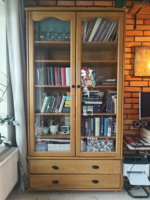 Szafa witryna duża sosnowa