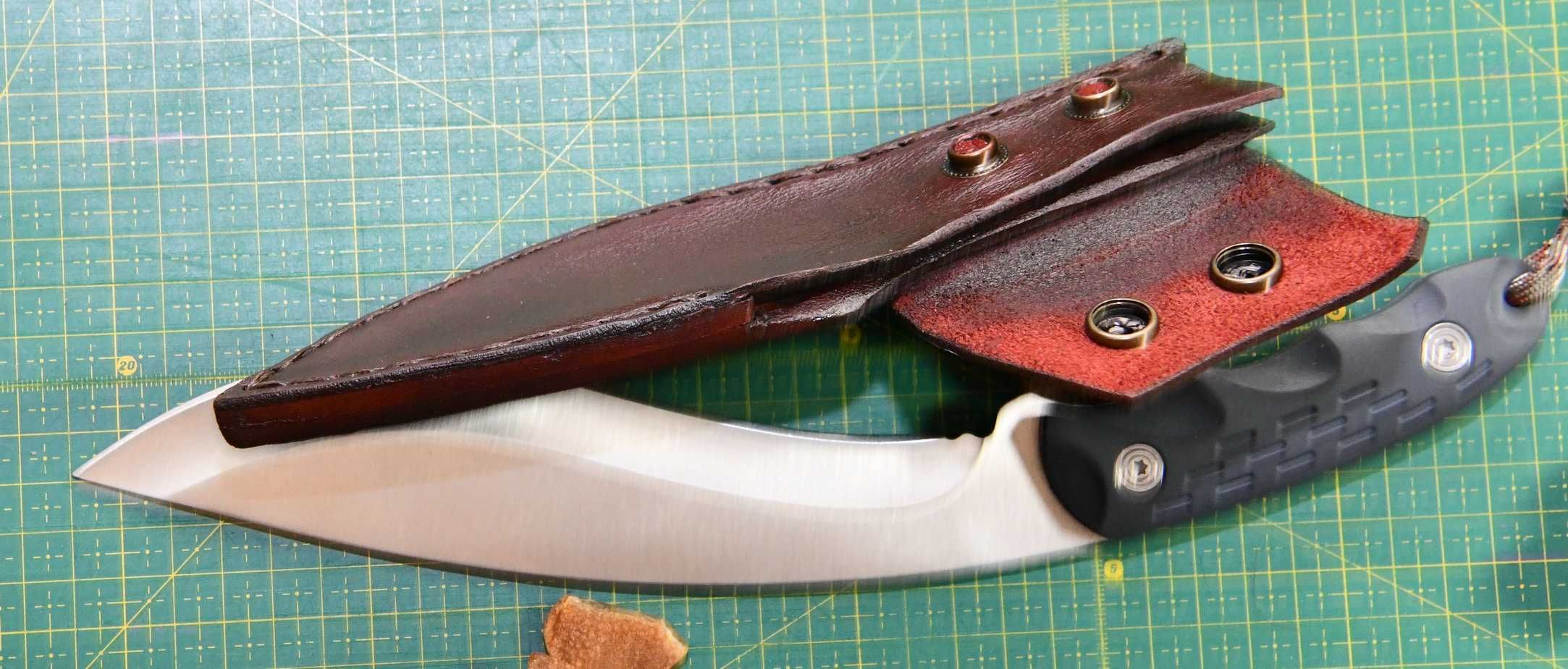 Kukri TG1,nóż SABER K-701 POKROWIEC SKÓRA naturalna