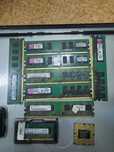 Paczka części komputerowych RAM i CPU