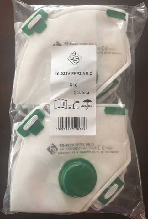 Półmaska Maseczka maska antywirusowa FS-923V filtr FFP2 z zaworem