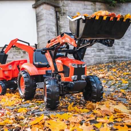 Traktor na pedały Kubota Pomarańczowy z Przyczepką od 3 Lat