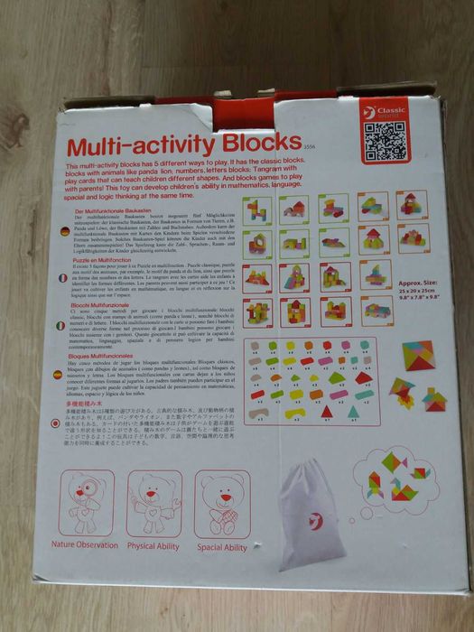 Деревянный конструктор Classic World multi activity blocks,100 деталей