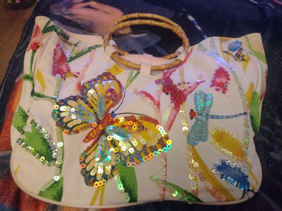 Torba damska bambusowe rączki