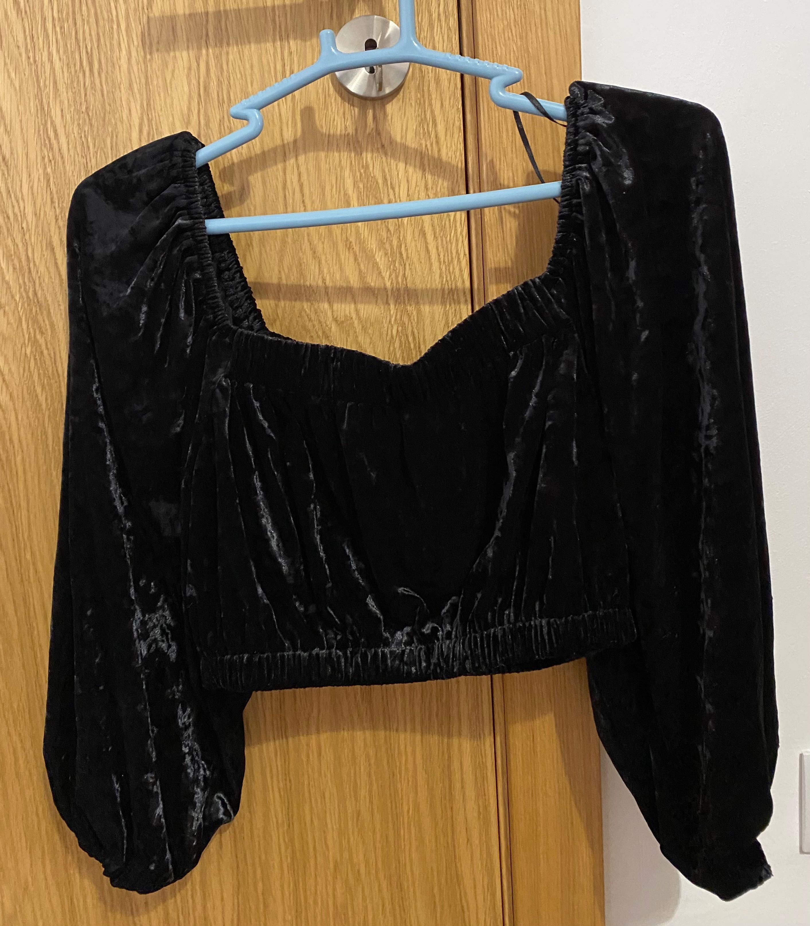 Top de veludo Zara