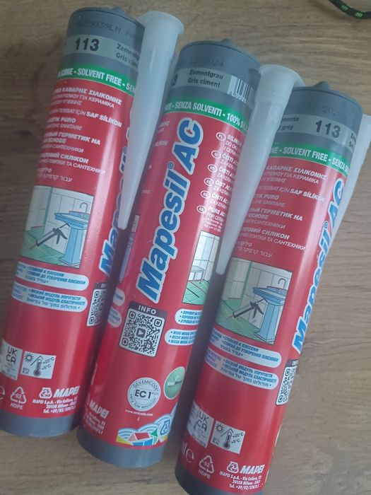 Silikon silikony Mapei mapesil AC szary 113