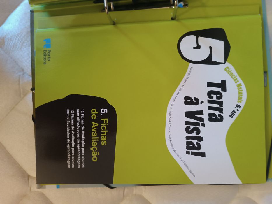 Capa do professor + agenda Terra à Vista 5 com fichas e testes de aval