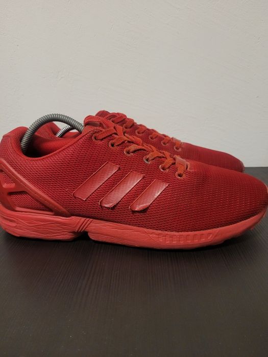 Adidas Zx Flux czerwone męskie obuwie sportowe  streetwear z siatki