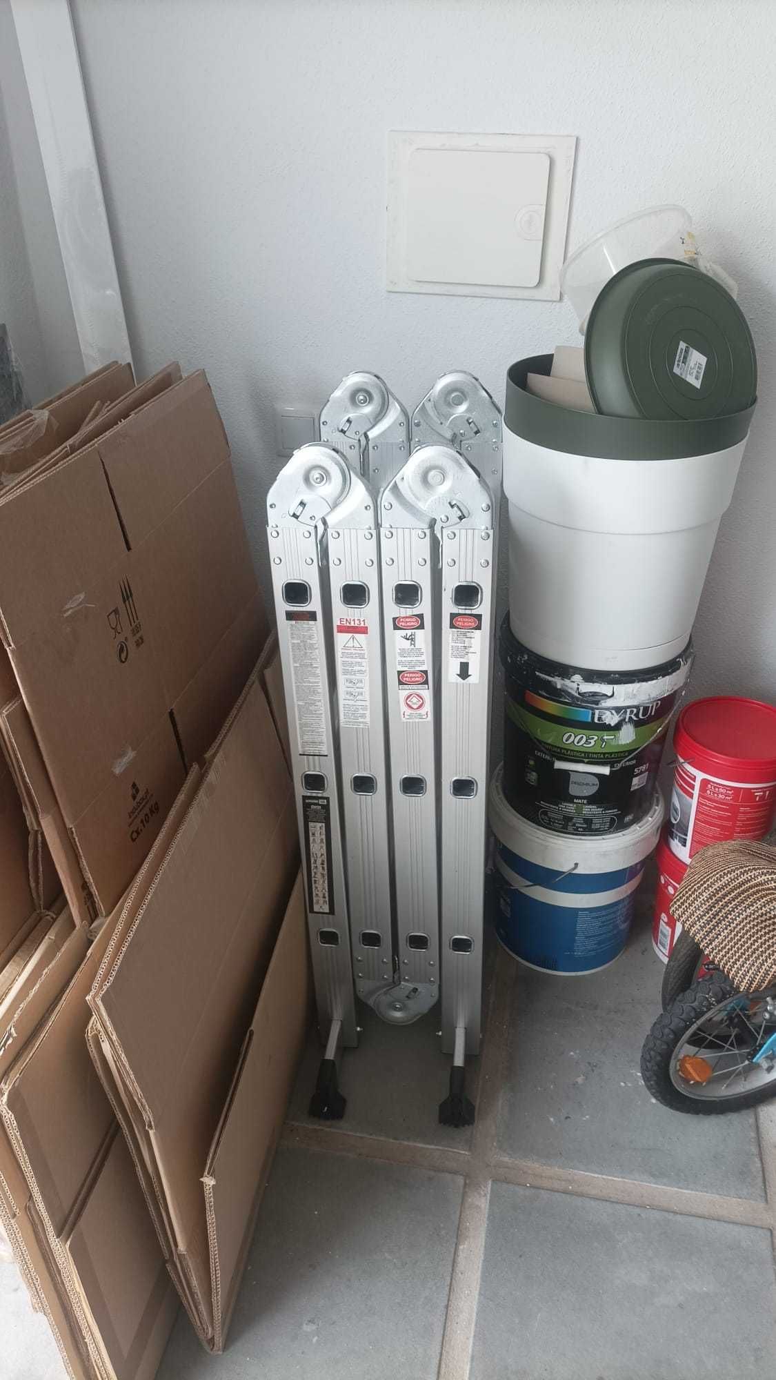 Escada articulada multifunções alumínio, 3 em1 – 3.7M