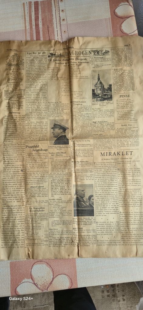 Gazeta z 1940 Dania
