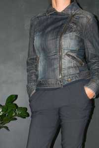 Kurtka jeansowa, ramoneska, katana, Promod, rozmiar M / L