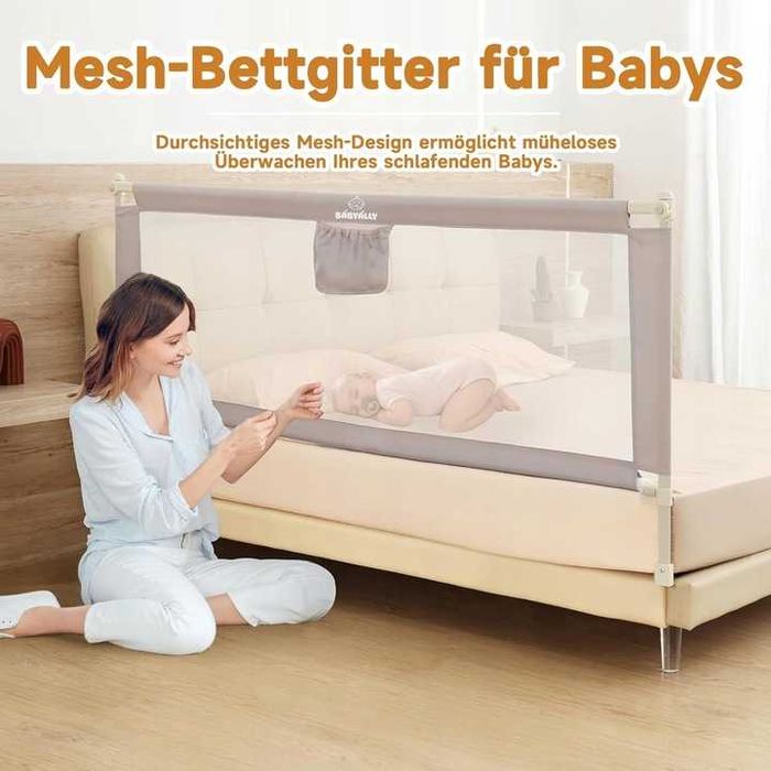 1836 BabyAlly Barierka Ochronna Do ŁÓŻECZKA 180cm