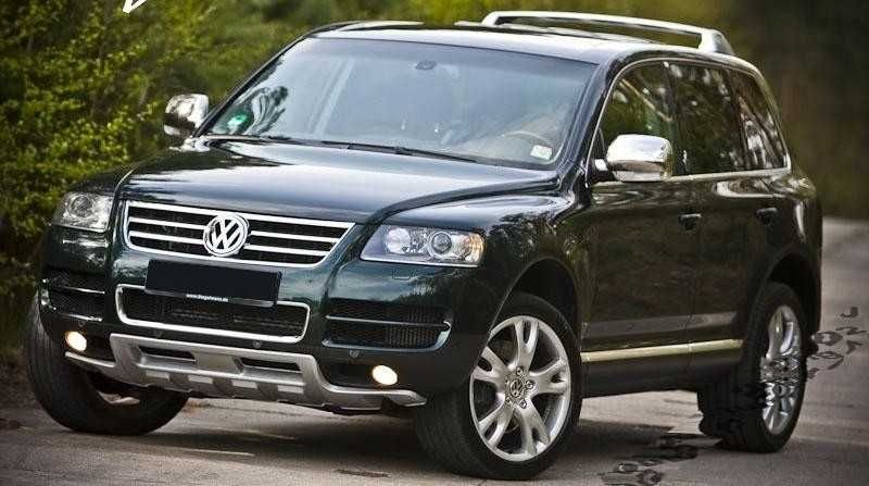 Накладка на бампер передняя Фольксваген Туарег задняя юбка VW Touareg