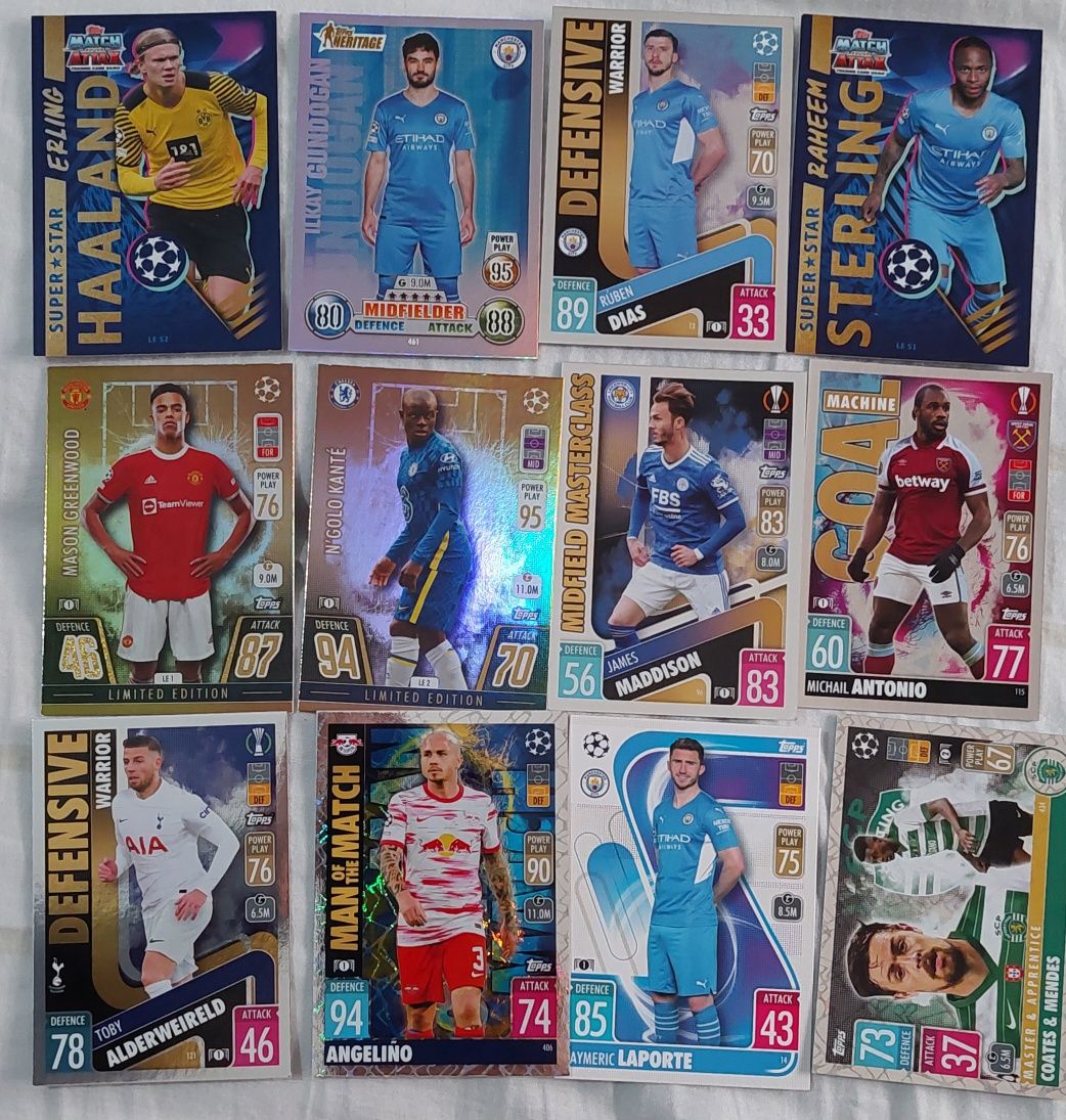 Cartas Match Attax Topps 2021 / 2022 + Película Colecionador incluída