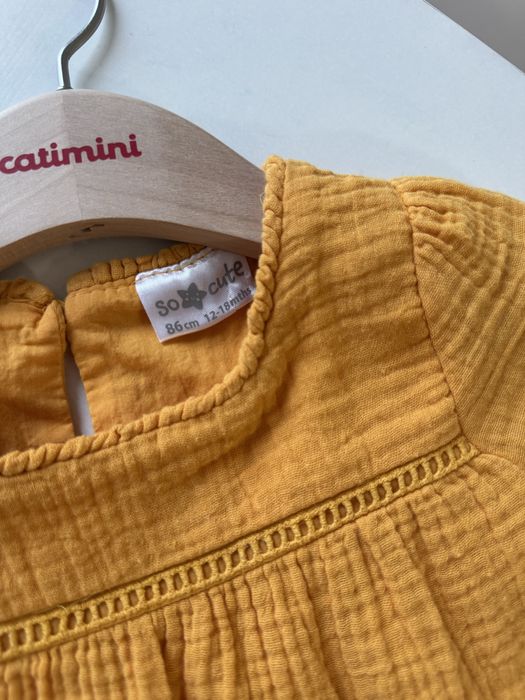 Сукня дитяча з мусліну 86 розмір / плаття дитяче / сукня на дівчинку