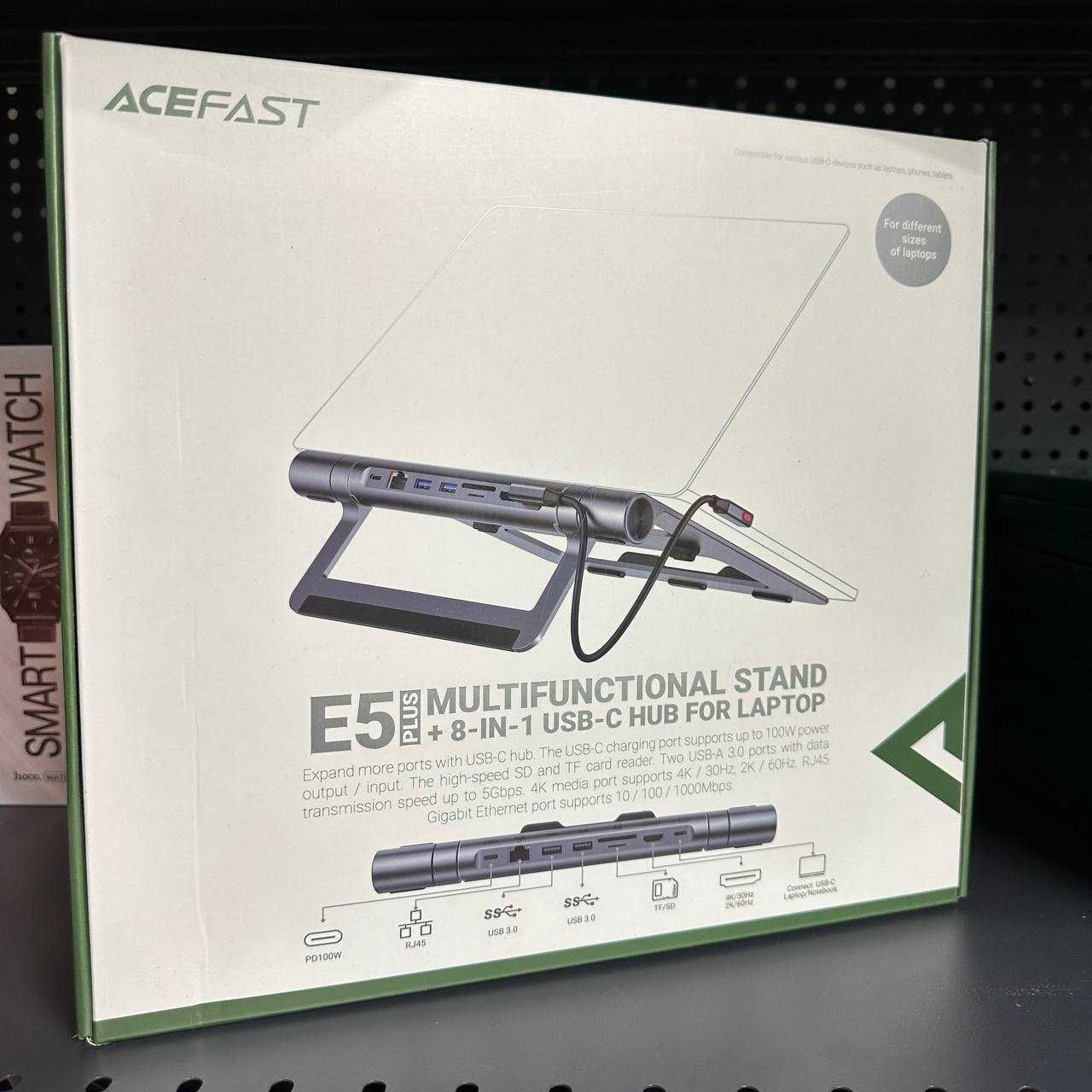 Підставка для ноутбука з вбудованим HUB ACEFAST E5 PLUS USB-C
