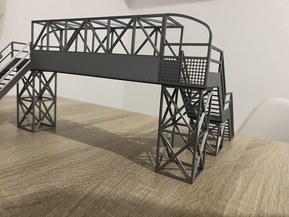 Miniatura ponte pedonal escala 1/32