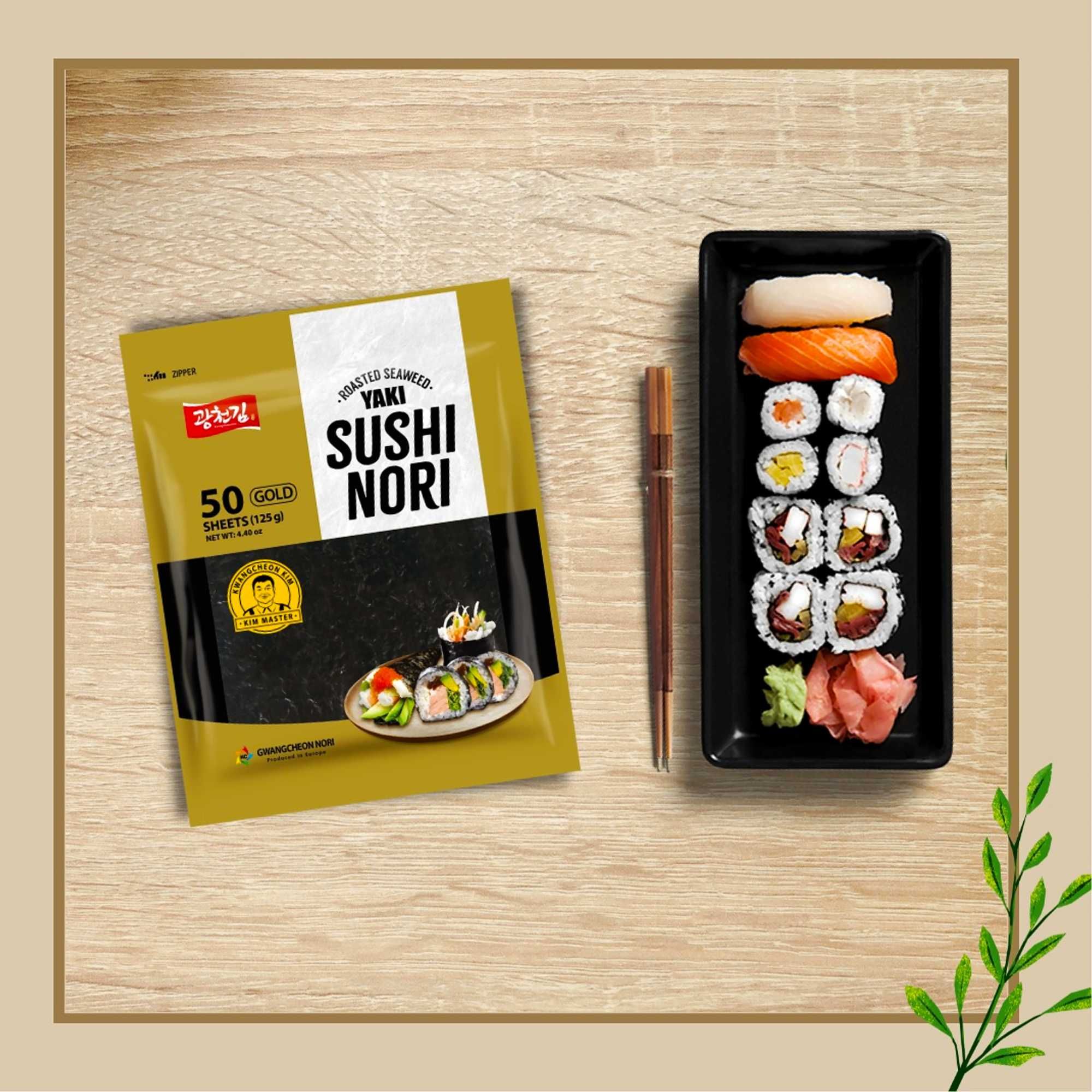 Wodorosty Algi do Sushi Nori Gold - Pakiet 50 sztuk