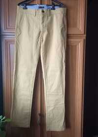 beżowe spodnie męskie 34/34 slim fit