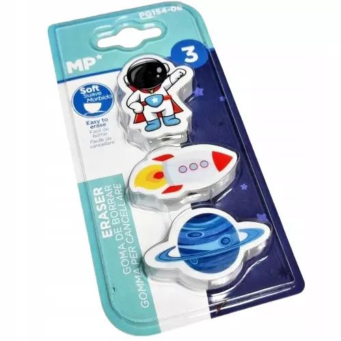 Gumka do mazania MP Wielokolorowy 3 szt.. MP. Nowy Produkt