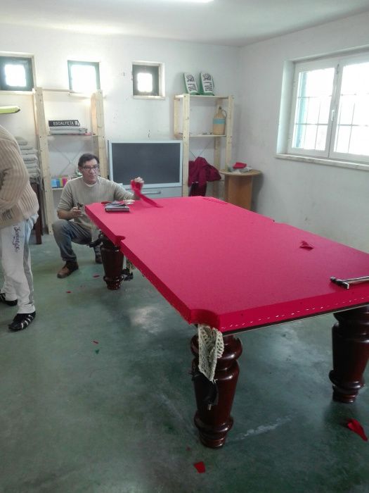 Transporte e montagem de Snooker