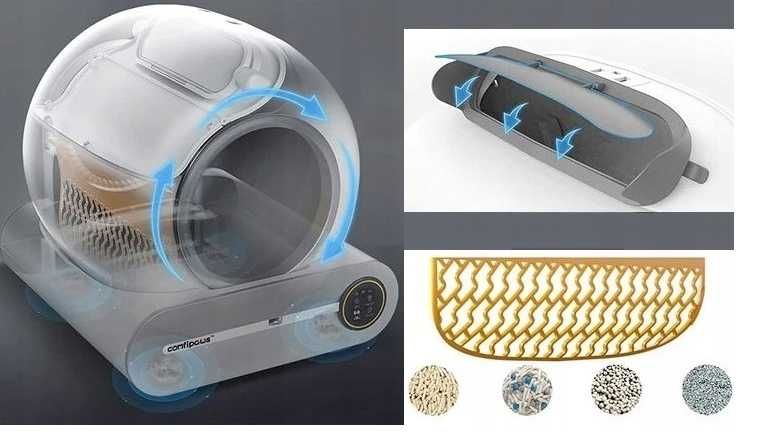 Automatyczna inteligenta  KUWETA samoczyszczaca dla kota SMART WIFI
