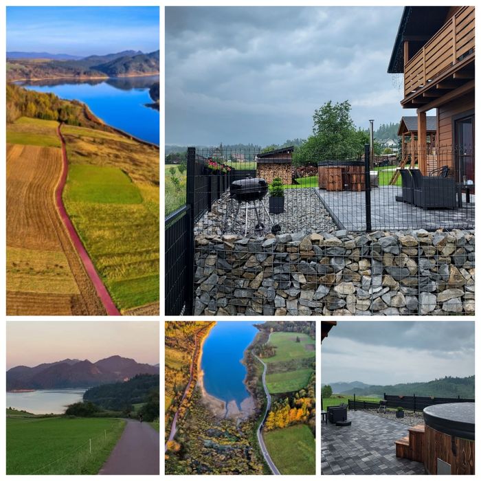 Domek, domki w górach z widokiem na Pieniny,Tatry i j. Czorsztyńskie