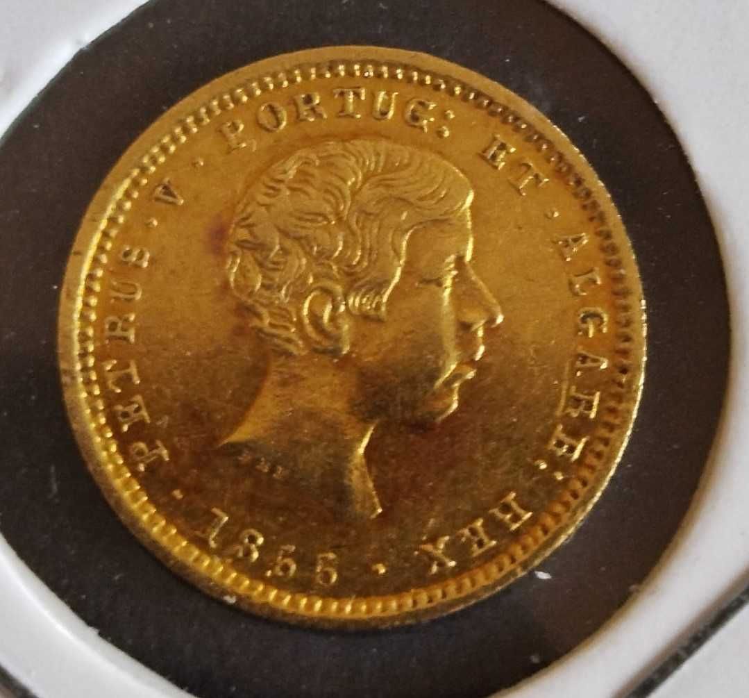 1855 - D. Pedro V - 1000 Reis - Ouro
