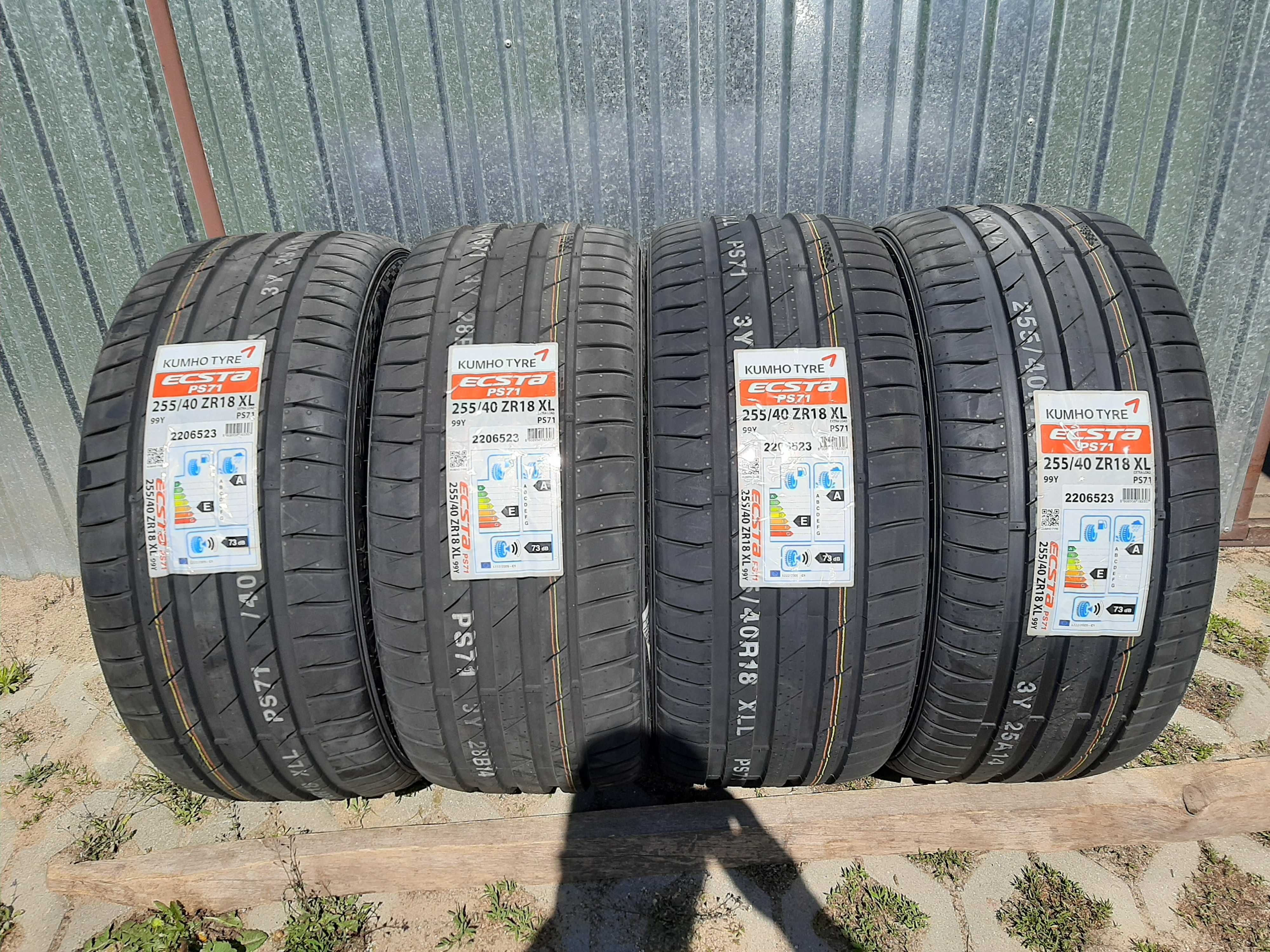 4x Opony letnie 255/40R18 Kumho Ecsta PS71 XL / Nowe / Okazja