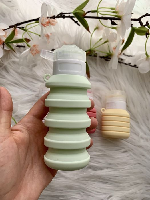 Zestaw podróżny składane pojemniczki lusterko