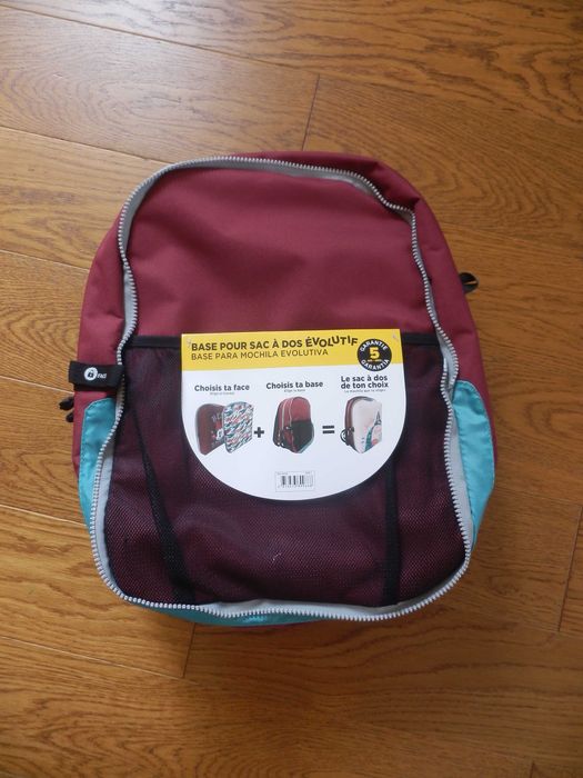 Plecak BIG MAC bordowa baza + 2 nakładki Elsa, Ogon Syreny