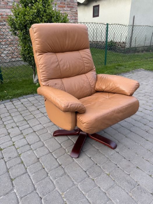 Крісло реклайнер розкладне (00114) шкіряне крісло
