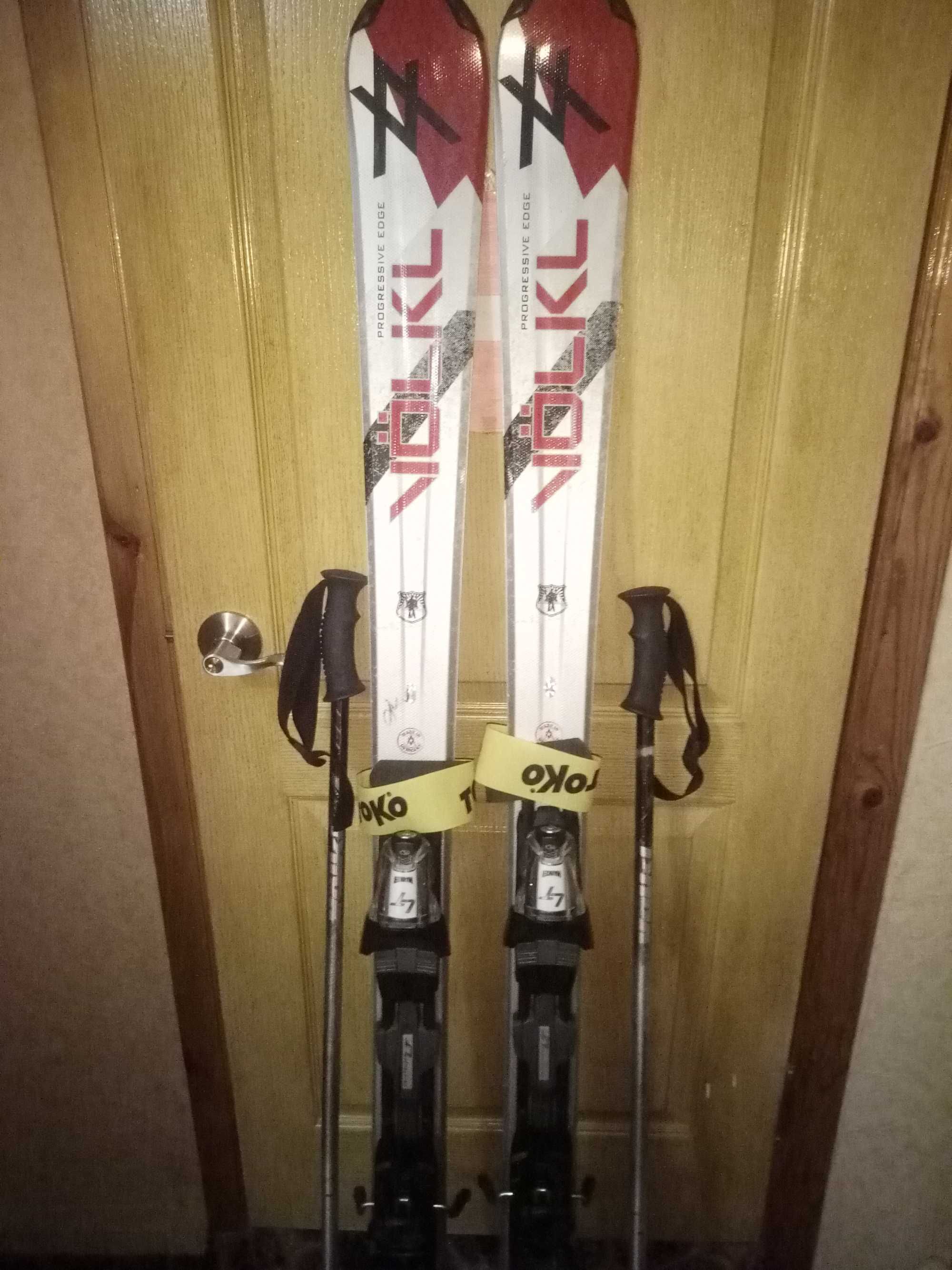 Горные лыжи Volkl Unlimited LT 1660mm, чехол, палки в комплекте.