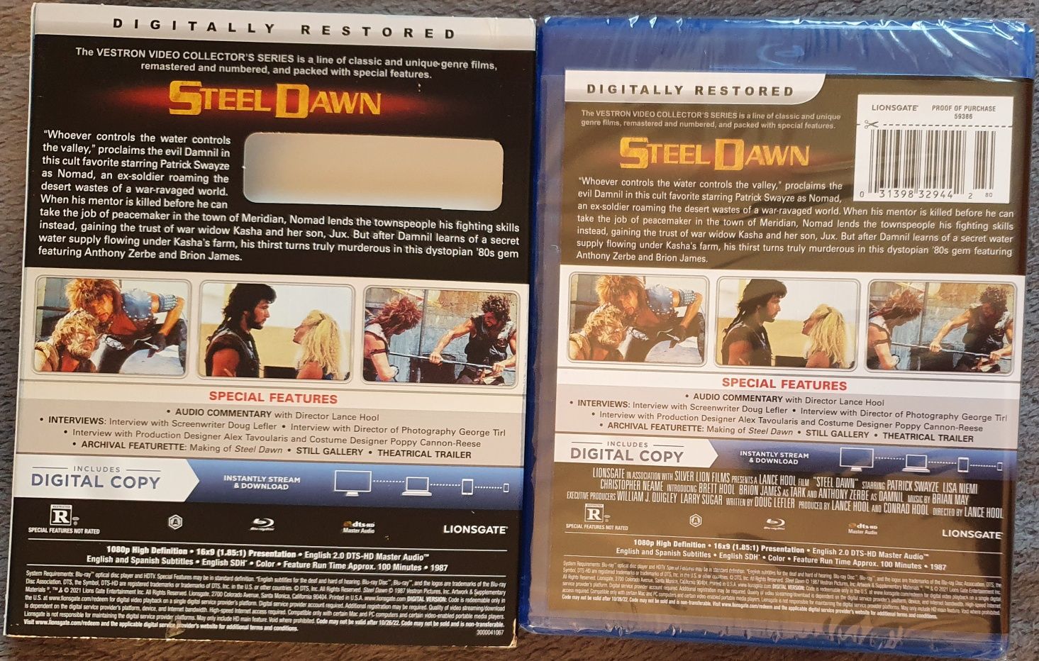 "Stalowy świt" / "Steel Dawn" blu-ray + slipcase USA bez PL