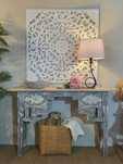 mesa, consola, aparador, apoio, decoração, rustico