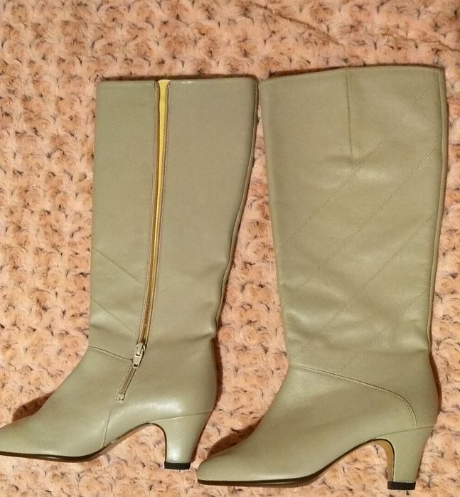 Чоботи жіночі, шкіряні