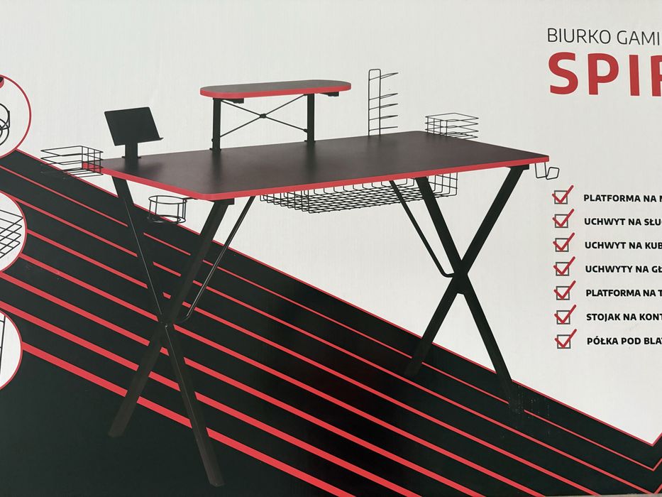 Nowe biurko gamingowe SPIRO 115x60 dla dzieci i mlodziezy