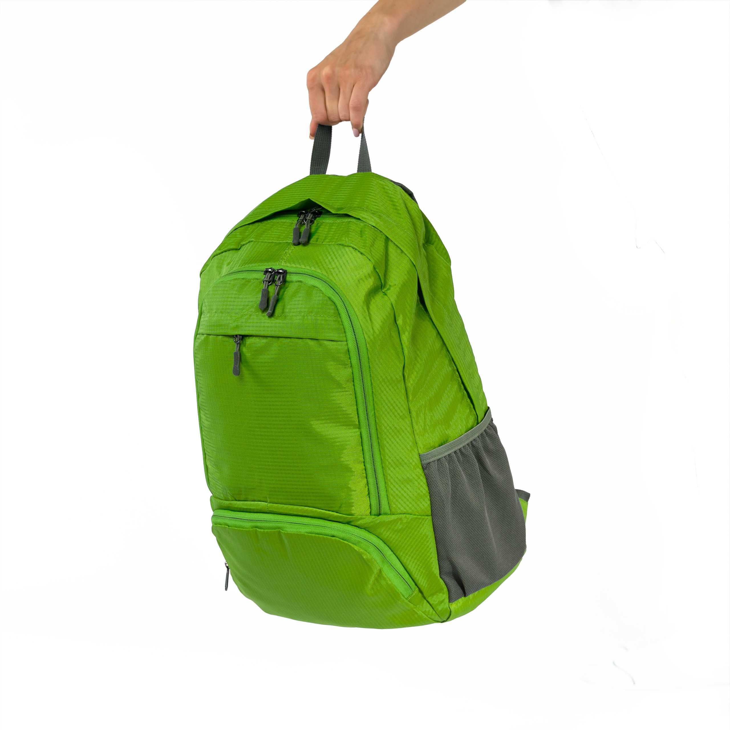 Plecak składany turystyczny na wycieczki podróże zielony PM4