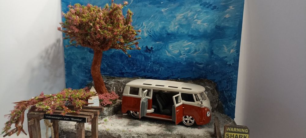 Diorama Volkswagen Van Samba