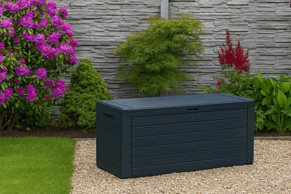 Skrzynia ogrodowa 280L 116x44x55 cm antracyt Prosperplast
